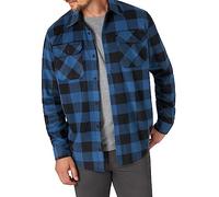Wrangler Authentics Men's Size Long Sleeve Heavy Weight Plaid Fleece Shirt, Blue Buffalo, X-Large Tall