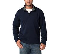 Wrangler Authentics Men's Sweater Fleece Quarter-Zip, Mood Indigo, 2XL