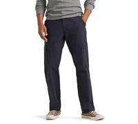 Wrangler Authentics Pantalón Cargo de Sarga de Ajuste Relajado para Hombre (Logan), Azul Marino Ripstop, 34W x 30L