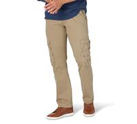 Wrangler Authentics Pantalón Cargo de Sarga de Ajuste Relajado para Hombre (Logan) Casual, British Khaki, 33W/30L