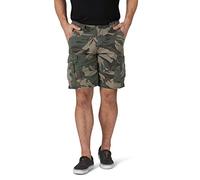 Wrangler Authentics - Pantalón Corto clásico, Tipo Cargo, elástico, para Hombre, Camo Verde, 30