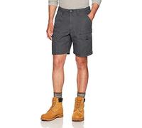 Wrangler Authentics - Pantalón Corto utilitario de Senderismo de Lona para Hombre, Antracita, 48 cm