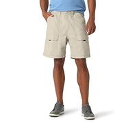 Wrangler Authentics - Pantalón Corto utilitario de Senderismo de Lona para Hombre, Fossil Rock, 50 cm