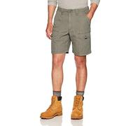 Wrangler Authentics - Pantalón Corto utilitario de Senderismo de Lona para Hombre, Verde (Earth Green), 52 cm