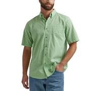 Wrangler Authentics Short Sleeve Classic Plaid Shirt Camisa, Color fantasía (Forest Shade), X-Large para Hombre