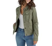 Wrangler Authentics Stretch Denim Jacket Chaqueta Vaquera, Verde Oliva, S para Mujer