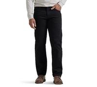 Wrangler Authentics Vaqueros clásicos de algodón para Hombre, 5 Bolsillos, Corte Holgado, Negro -, 33W x 34L