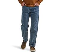 Wrangler Authentics - Vaqueros clásicos de algodón para Hombre, Cinco Bolsillos, Corte Holgado, Stonewash, 32W x 28L