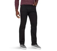 Wrangler Authentics - Vaqueros clásicos de algodón para hombre, cinco bolsillos, corte recto, Negro -, 38W x 32L
