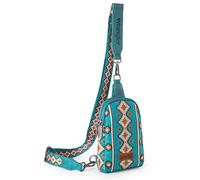 Wrangler, Aztec Southwest, Bandolera o bolso cruzado de moda, Turquesa Oscuro, Talla única