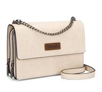 Wrangler Bolso cruzado con solapa para mujer, bolso de hombro vintage con correa de cadena, Blanco (GARDENIA WHITE)