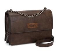 Wrangler Bolso cruzado para mujer, bolso de mano pequeño occidental, bolso de hombro con correa de cadena, regalo WG149-236CF, Café oscuro