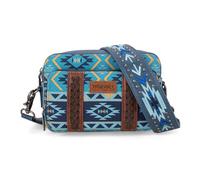 Wrangler - Bolso cruzado para mujer, estilo bohemio, azteca, pequeño, con múltiples bolsillos, Angel Diamond Navy