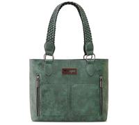 Wrangler Bolso de mano desgastado para mujer, bolso occidental con múltiples bolsillos, bolso de mano y bolso de hombro, Trenzado, verde oliva, Talla única