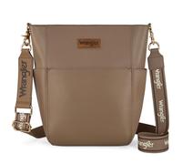 Wrangler - Bolsos de cubo para mujer, bolso cruzado de hombro con inserto organizador, Starfish Khaki