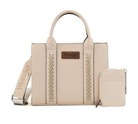 Wrangler Bolsos de mano para mujer, bolso occidental y bolso de mano con asa superior con tarjetero, Beige clásico, Medium