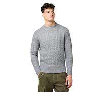 Wrangler Cable Knit Sweater Sudadera, Gris, L para Hombre