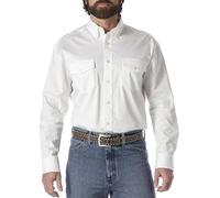 Wrangler Camisa básica teñida para Hombre, Blanco, 3X