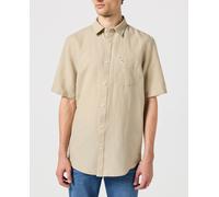 Wrangler Camisa de hombre manga corta. Beige L
