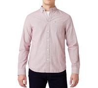 Wrangler - Camisa De Negocios Casual Para Hombre A Rayas Rojas Regular Fit