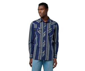 Wrangler - Camisa Hombre - Corte Regular - Western Indigo Shirt - Azul Marrón