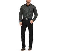 WRANGLER - Camisa Hombre - Corte Regular - Western Shirt - Rojo | Tiro inferior, lavado de inspiración vintage, estilo de cinco bolsillos, costuras icónicas en W, 100 % algodón vaquero