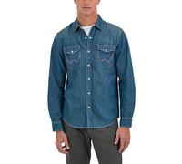 Wrangler Camisa icónica de Mezclilla de Ajuste Regular para Hombre, Tobacco Denim, XX-Large
