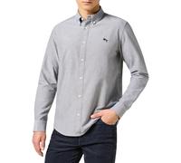 Wrangler Camisa Oxford para Hombre, Gris, L