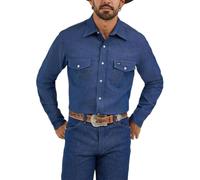 Wrangler Camisa para Hombre, Azul, color opaco, añil, 2X Tall