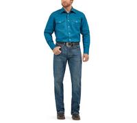 Wrangler Camisa para Hombre, Azul, Índigo, 16.5 - 35