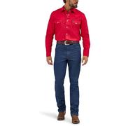Wrangler Camisa para Hombre,Rojo( Roca), Large