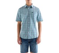 Wrangler Camisa SS 1 Pkt para Hombre, Color Verde Azulado, Talla L