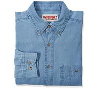 Wrangler Camisa Vaquera para Hombre, Mezclilla, 3X Alto