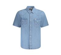 Wrangler - Camisa Western de Manga Corta - Shirts - Hombre - Azul - S -