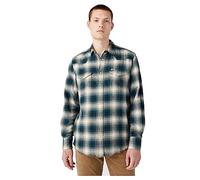 Wrangler Camiseta de LS Western, Dark Matcha, XXL para Hombre