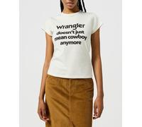 Wrangler Camiseta de manga corta de mujer. Blanco S