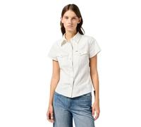 Wrangler Shrunken Shirt Camiseta, Blanco Vintage, M Mujeres