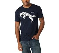 Wrangler Camiseta del 75 Aniversario, Azul, M para Hombre