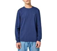 Wrangler Camiseta LS Sign Off, Azul Marino, S para Hombre