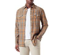 Wrangler Camiseta LS Western, Ocre, M para Hombre