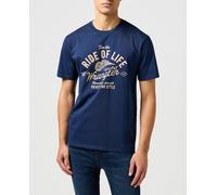 Wrangler Camiseta manga corta de hombre. Azul L