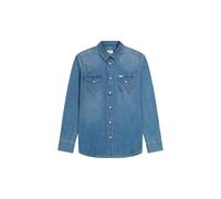 Wrangler Camiseta Occidental para Hombre, Mid Light Wash, XXL