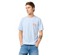 Wrangler Camiseta para Hombre Small Logo tee, Mist del Niágara, L