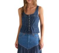 Wrangler Camiseta Plisada Tipo corsé para Mujer, Lone Rider, Talla S