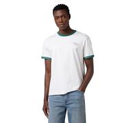 Wrangler Ringer tee Camiseta, Worn White, L Hombres
