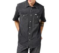Wrangler SS Western Shirt Camiseta, Enchanted Black, S Hombres