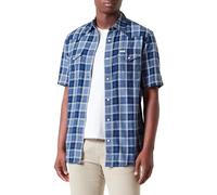 Wrangler Camiseta SS Western, Light Blue Indigo, L para Hombre