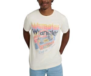 Wrangler Camiseta X Stranger Things Keep on Runnin' para Hombre, Blanco (Retro White), X-Large