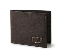 Wrangler Cartera plegable para hombre, piel auténtica, regalo para él, Marrón, talla única