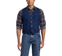 Wrangler Chaleco de mezclilla sin forro para hombre, Mezclilla, X-Large